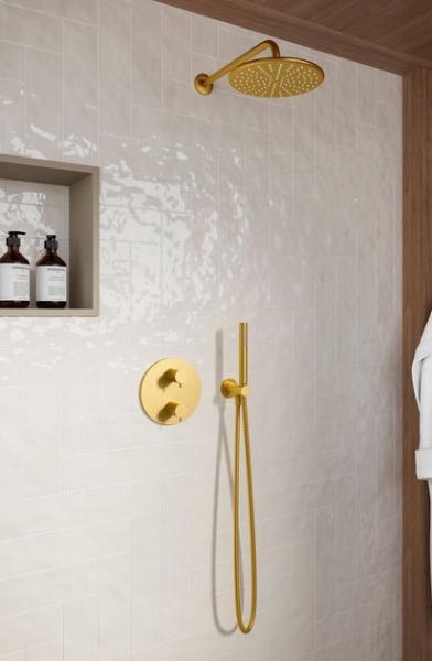 Damixa Silhouet komplet brusesystem til indbygning - Børstet messing Damixa Silhouet komplet brusesystem til indbygning - Børstet messing