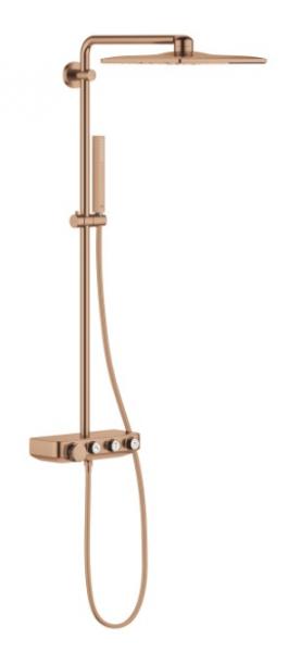 Grohe Euphoria SmartControl 310 Cube Duo Brusesystem - B&oslash;rstet warm sunset