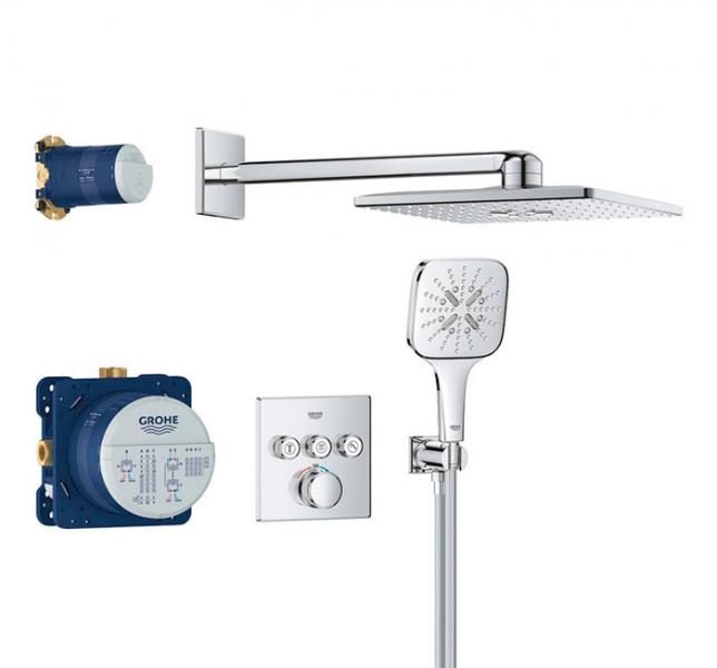 Grohe Grohtherm SmartControl 310 komplet bruses&aelig;t t/indbygning - Krom