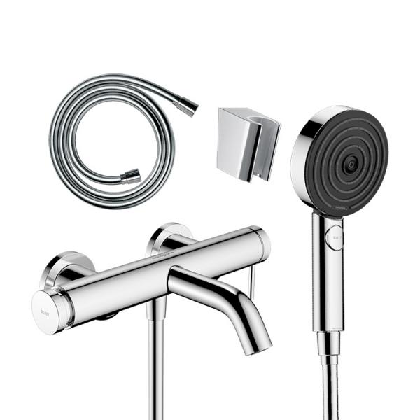 hansgrohe Tecturis komplet badekararmatur 3jet - Krom hansgrohe Tecturis komplet badekararmatur 3jet - Krom