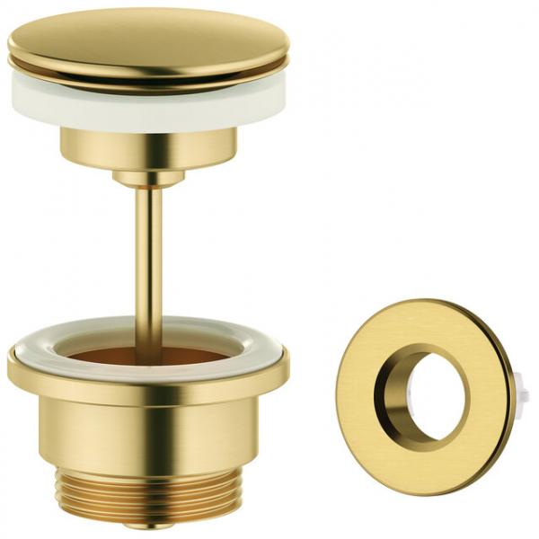 Damixa komplet push-open bundventil - B&oslash;rstet messing