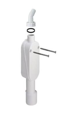 Viega vandl&aring;s til v&aelig;g 40/50 mm med afgang til vaskemaskine