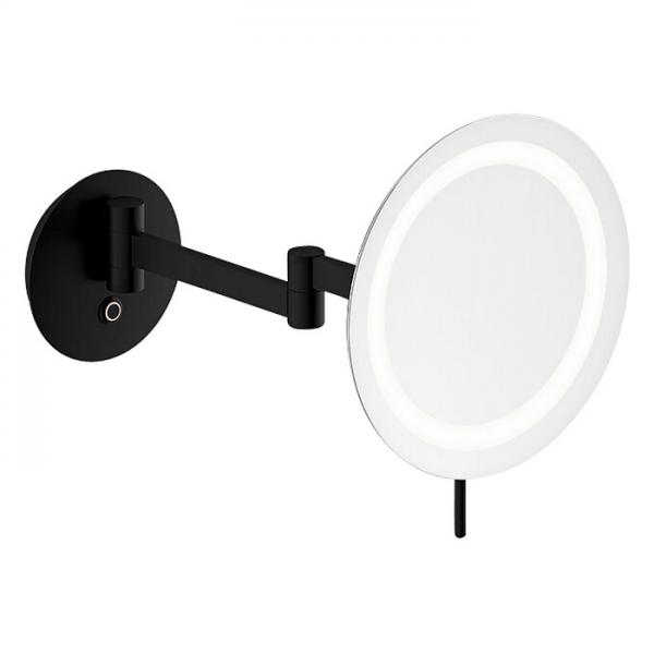 Damixa Zen make-up spejl m/lys og 5x forst&oslash;rrelse - Mat sort