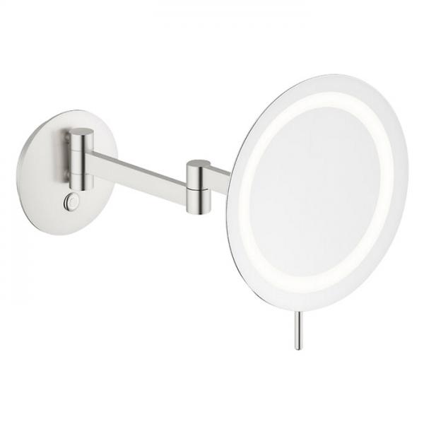 Damixa Zen make-up spejl m/lys og 5x forstørrelse - Steel Damixa Zen make-up spejl m/lys og 5x forstørrelse - Steel