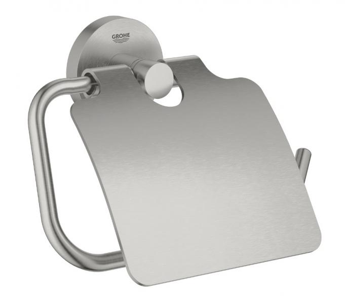 Grohe Essentials toiletrulleholder med l&aring;g - Steel