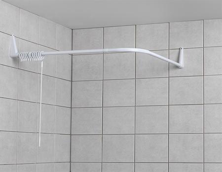 Van Der P Badeforh&aelig;ngsstang vinkel Erica2000, 70x160 cm - Hvid