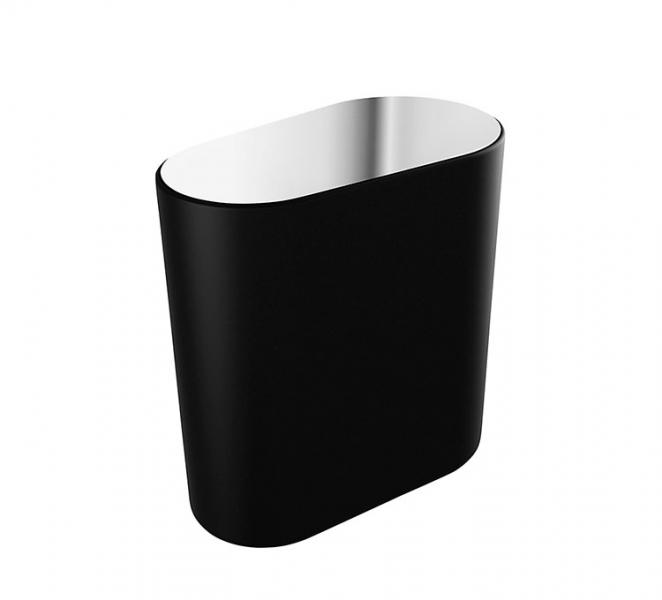 Pressalit Style væghængt toiletspand - Krom/sort Pressalit Style væghængt toiletspand - Krom/sort