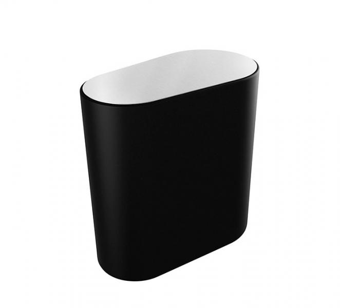 Pressalit Style v&aelig;gh&aelig;ngt toiletspand - B&oslash;rstet st&aring;l/sort