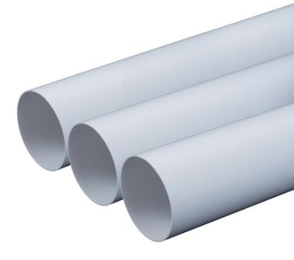 Rund kanalr&oslash;r PVC 0,5 meter - &Oslash;100 mm