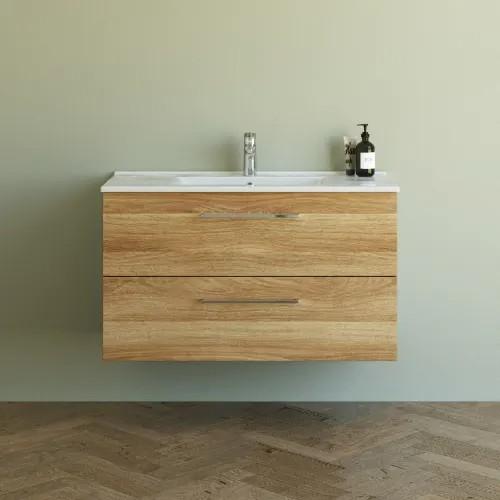 Dansani Mido+ 100 m&oslash;belpakke m/Amber vask og 2 skuffer - Varm eg