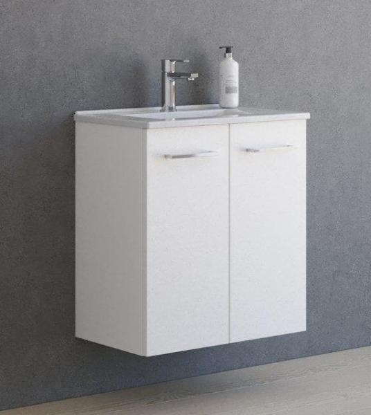 Dansani Mido+ 60 MINI m&oslash;belpakke m/Amber vask - Mat hvid