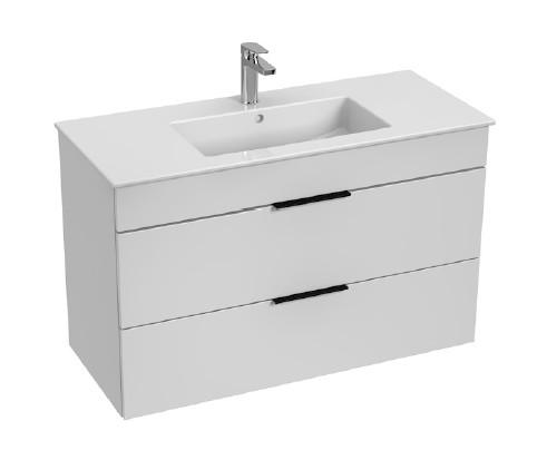 Jika Cube 100 m&oslash;belpakke m/keramisk h&aring;ndvask - Hvid