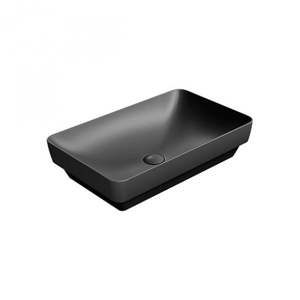 GSI Pura 60 fritst&aring;ende bowlevask - Firkantet - Uden overl&oslash;b - Ardesia