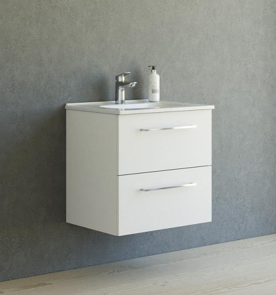 Dansani Mido+ 60 møbelsæt m/Kantate vask - Mat hvid Dansani Mido+ 60 møbelsæt m/Kantate vask - Mat hvid