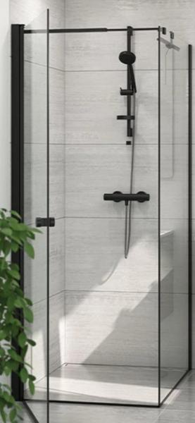 Dansani Match A+D 70x90 brusehjørne - Klar glas/mat sort Dansani Match A+D 70x90 brusehjørne - Klar glas/mat sort