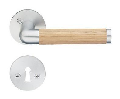 Beslagsboden indend&oslash;rs d&oslash;rgreb inkl n&oslash;gleskilt - B&oslash;rstet krom/eg