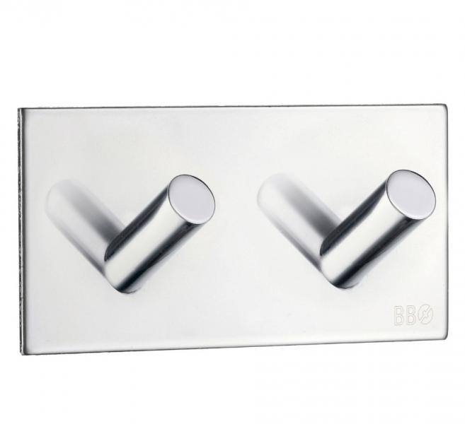 Beslagsboden firkantet selvkl&aelig;bende dobbeltkrog - Krom