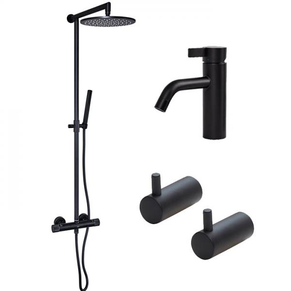 Cassøe komplet pakke til badeværelse - Mat sort Cassøe komplet pakke til badeværelse - Mat sort