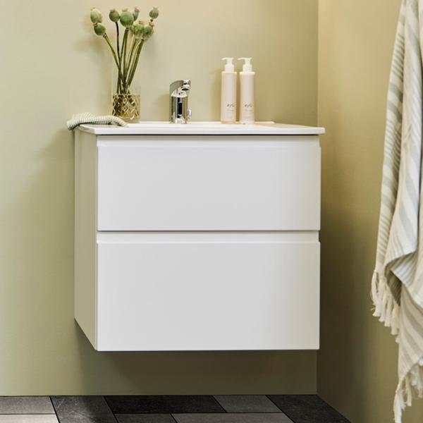 Cassøe Front 60 møbelpakke m/skuffer og vask - Mat hvid Cassøe Front 60 møbelpakke m/skuffer og vask - Mat hvid