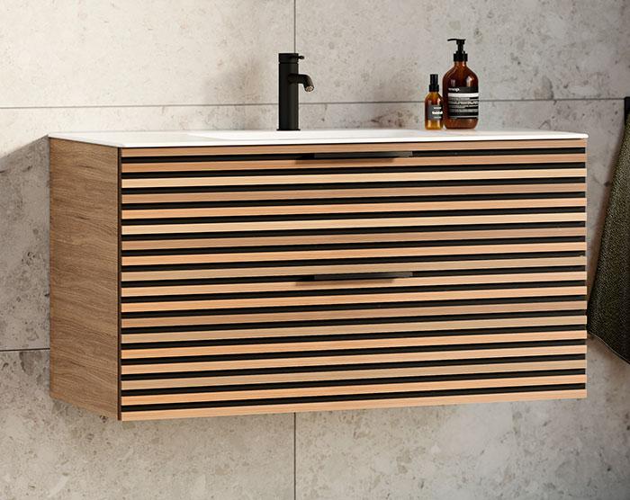 Cassøe Crown Stripe 100 møbelsæt m/skuffer - Eg Cassøe Crown Stripe 100 møbelsæt m/skuffer - Eg