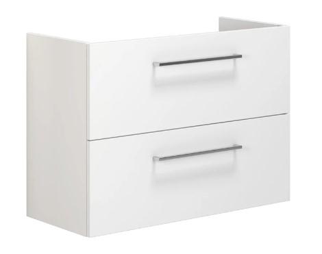 Dansani Mido+ 80 underskab m/skuffer - Hvid h&oslash;jglans