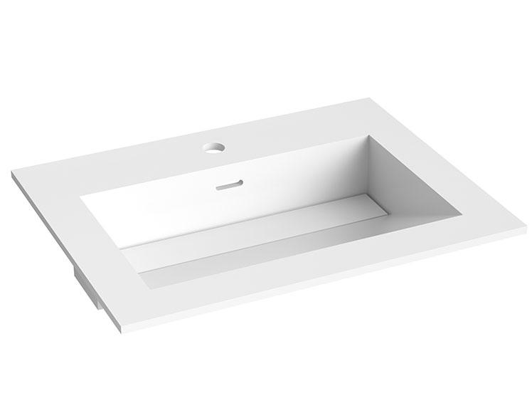 Strømberg Corian 60 møbelvask - 1 hanehul - Mat hvid Strømberg Corian 60 møbelvask - 1 hanehul - Mat hvid