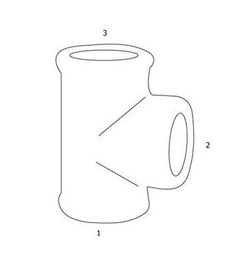 GF sort T-stykke - Muffe - 1 1/2" GF sort T-stykke - Muffe - 1 1/2"