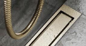 Unidrain Highline panel - Børstet messing - 800 mm Unidrain Highline panel - Børstet messing - 800 mm