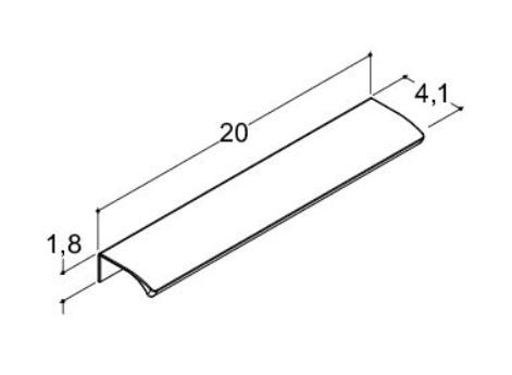 Dansani Ruler m&oslash;belgreb - 20 cm - Inox