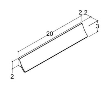 Dansani Wing m&oslash;belgreb 20 cm - Mat bronze