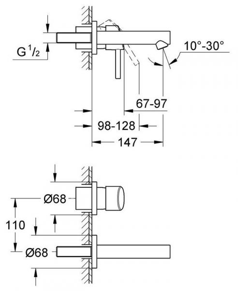 Grohe Concetto håndvaskarmatur til indbygning Grohe Concetto håndvaskarmatur til indbygning
