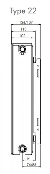 Stelrad Compact Planar Ventil Radiator 22 H600 x 600 Stelrad Compact Planar Ventil Radiator 22 H600 x 600