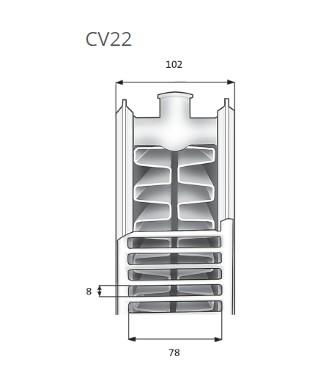 Purmo Ventil Compact CV22-600-500mm - 8 kvm Purmo Ventil Compact CV22-600-500mm - 8 kvm