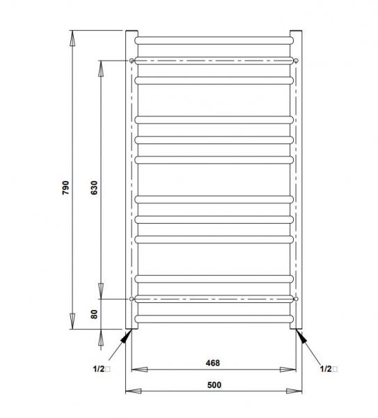 Str&oslash;mberg Laveno h&aring;ndkl&aelig;det&oslash;rrer - 50x79 cm - Hvid
