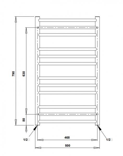 Str&oslash;mberg Laveno h&aring;ndkl&aelig;det&oslash;rrer til Kombidrift - 50x79 cm - Hvid