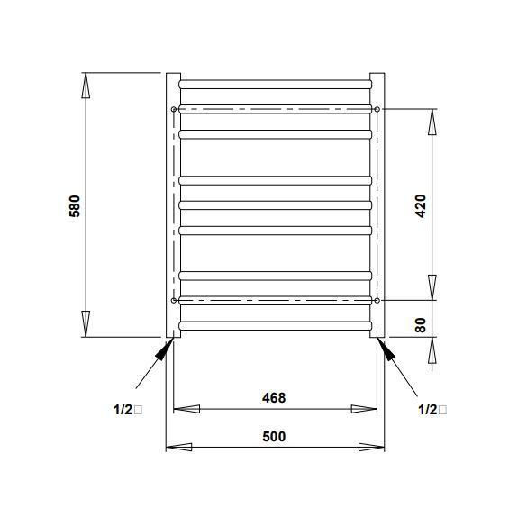 Str&oslash;mberg Sorano el-h&aring;ndkl&aelig;det&oslash;rrer - 50x58 cm - Krom