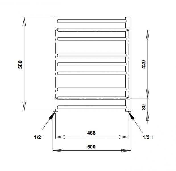 Str&oslash;mberg Sorano el-h&aring;ndkl&aelig;det&oslash;rrer - 50x58 cm - Rustfrit st&aring;l