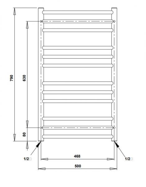 Str&oslash;mberg Laveno h&aring;ndkl&aelig;det&oslash;rrer - 50x79 cm - Hvid