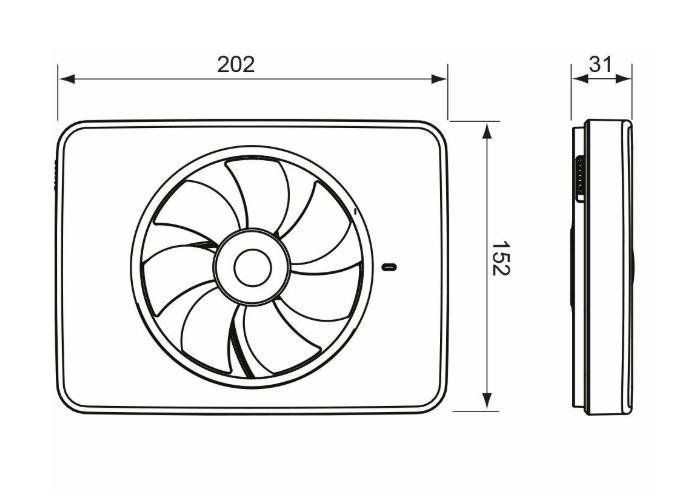 Fresh Intellivent 2.0 badventilator &Oslash;100/&Oslash;125 mm - Hvid