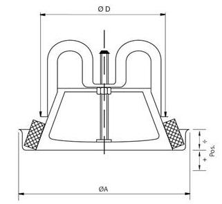 Udsugningsventil Lindab KSU uden ramme - &Oslash;100 mm