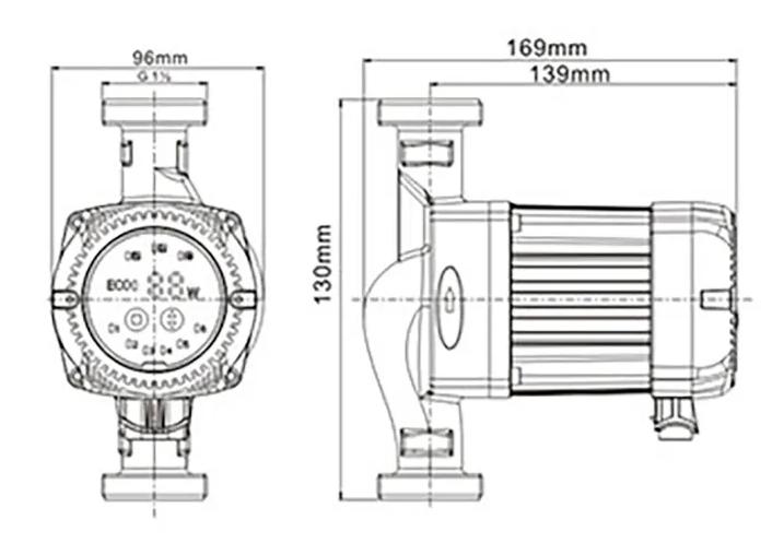 Lang&aring; Cirkulationspumpe 25-60-130