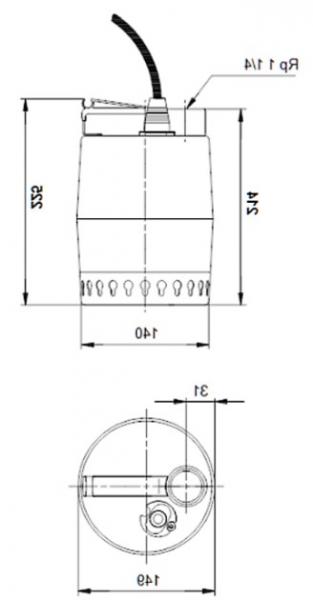Grundfos dykpumpe KP250-1 230V Grundfos dykpumpe KP250-1 230V
