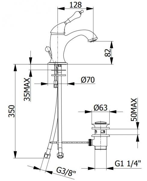 Cassøe Classic håndvaskarmatur - Krom Cassøe Classic håndvaskarmatur - Krom