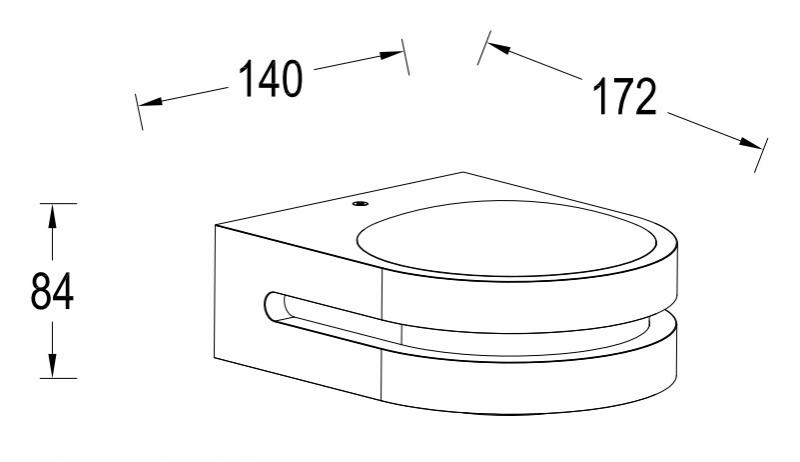 Lutec Architectural Fancy udend&oslash;rslampe til v&aelig;g