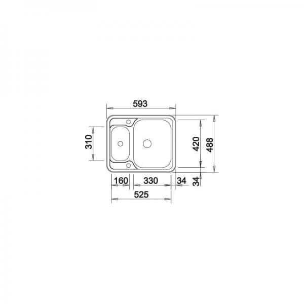 Blanco Lantos 6-IF køkkenvask - incl. skylleskål - Rustfrit stål Blanco Lantos 6-IF køkkenvask - incl. skylleskål - Rustfrit stål