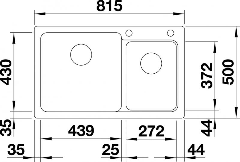 Blanco Naya 8 UX k&oslash;kkenvask - Antracit