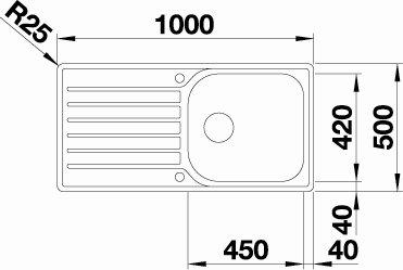 Blanco Lantos XL 6S-IF k&oslash;kkenvask - Rustfrit st&aring;l