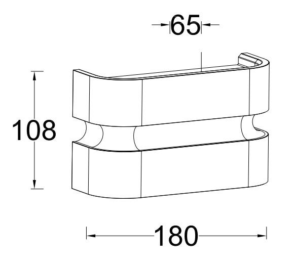 Lutec Architectural Maya udend&oslash;rslampe til v&aelig;g - Rustfrit st&aring;l