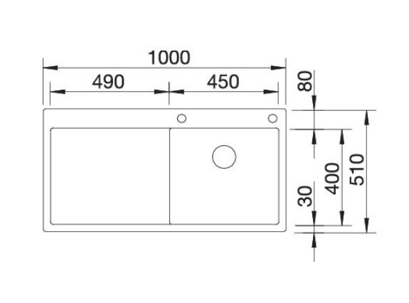 Blanco Claron 5 S-IF k&oslash;kkenvask - H&oslash;jrevendt - Rustfrit st&aring;l