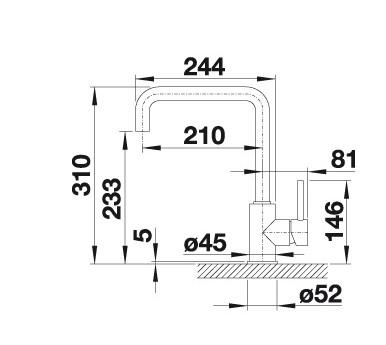 Blanco Mili k&oslash;kkenarmatur - Sort mat